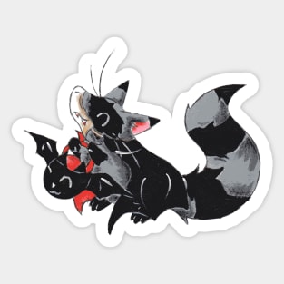 Double Masked Trick or Treater Sticker